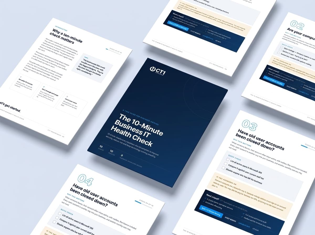 Pages from The 10-Minute Business IT Health Check guide